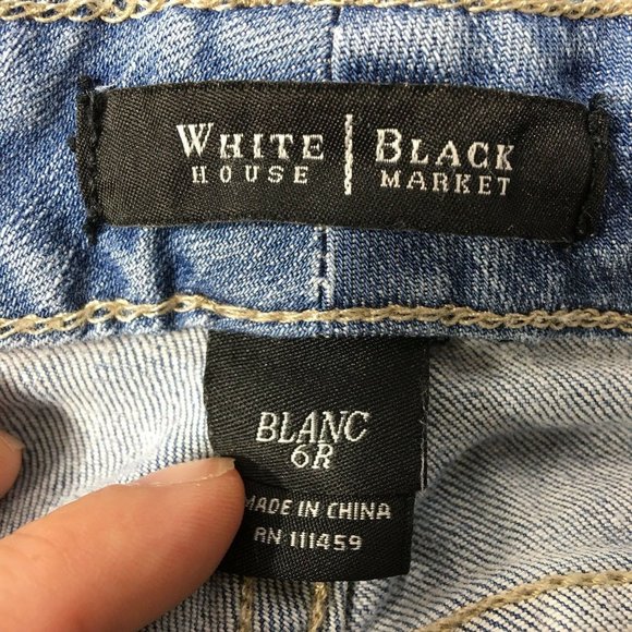 White House Black Market Womens Jeans Size 6R Boot Leg Inseam 33" Blue Denim - Picture 10 of 12